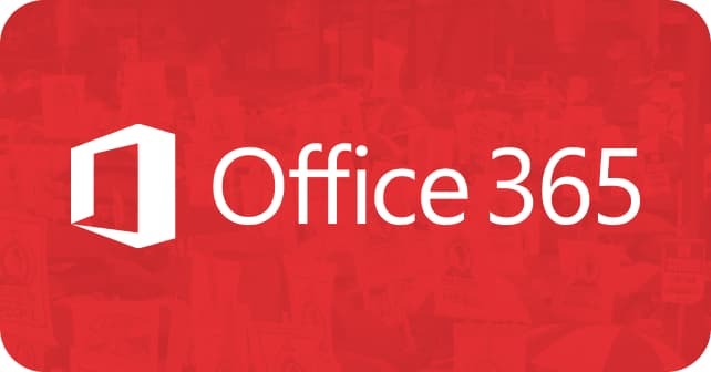 Red text box with Office 365 in white text