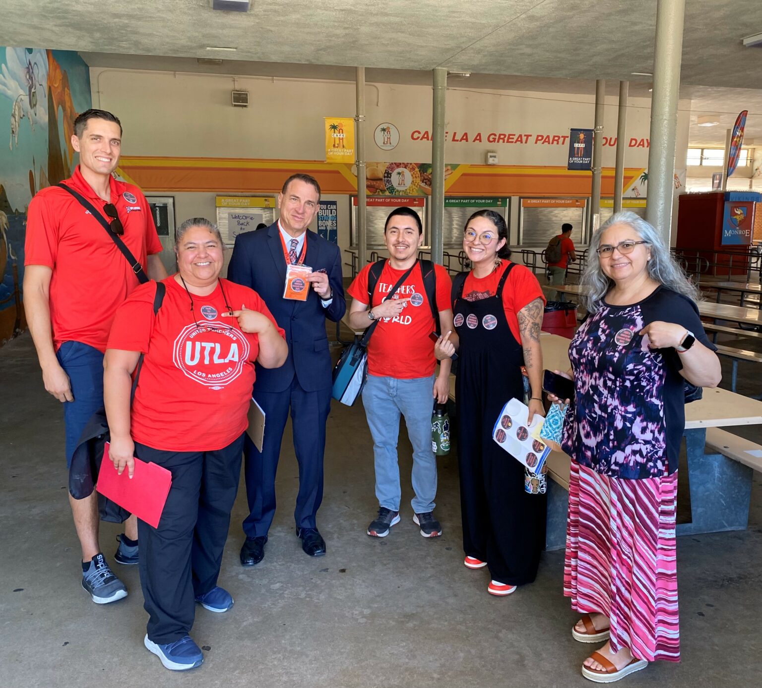 Monroe High Stickers Up to Fight Mandated PD - UTLA
